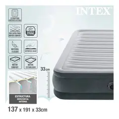 INTEX - Colchón Inflable Eléctrico de 2 Plazas