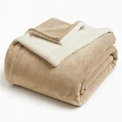 GENERICO - FRAZADA MANTA SHERPA DOBLE CARA QUEEN