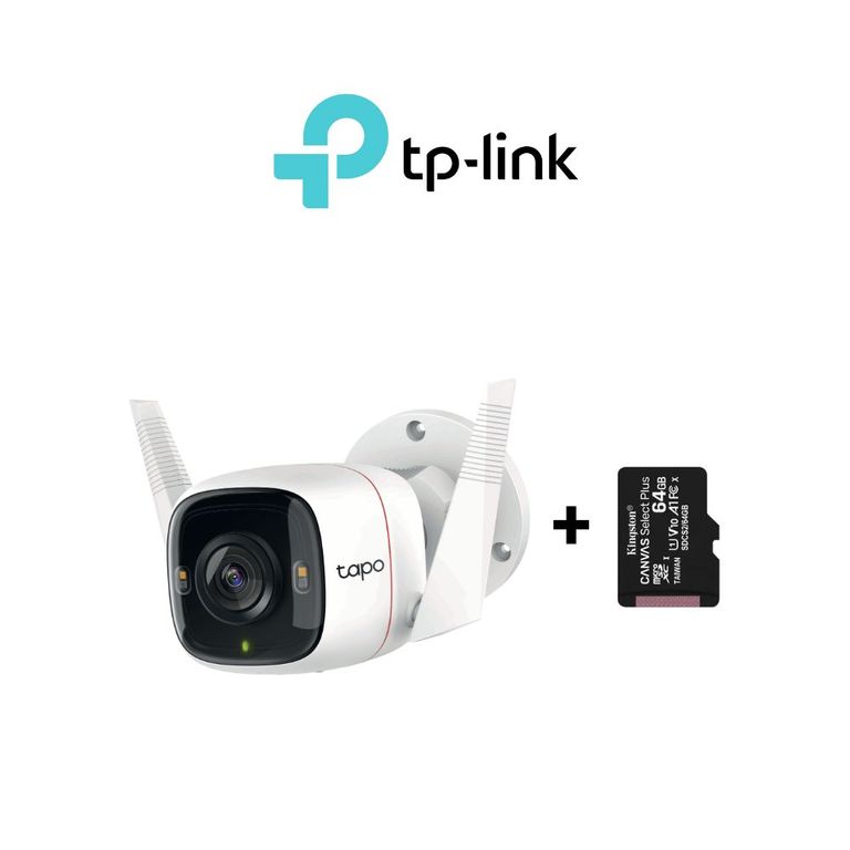 Cámara de seguridad TP-Link para exteriores Tapo C310 2k Micro SD 64GB