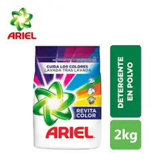 ARIEL - Detergente en polvo 2 kilos Revitacolor