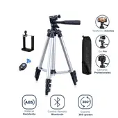 GENERICO - Trípode con Soporte para Celular 360° y Control Remoto Bluetooth