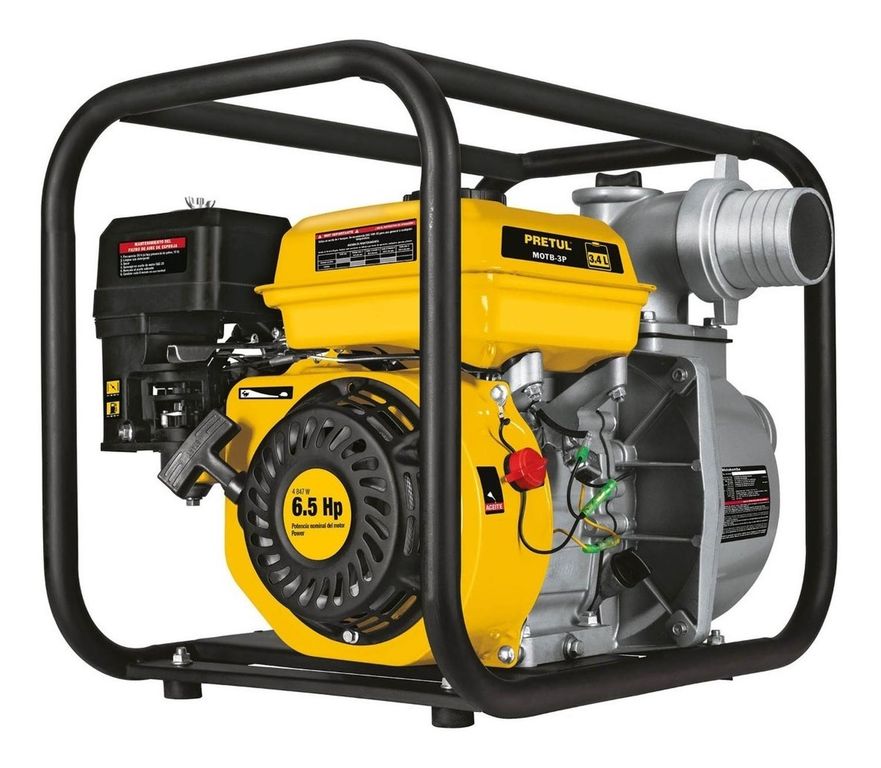 Motobomba 3" x 3" 6 1/2 HP Pretul