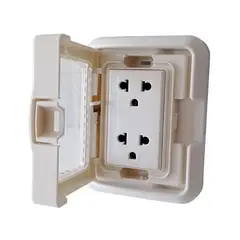 OPALUX - Tomacorriente Idrobox  Dado Toma Doble BMWP138TRWH OPALUX