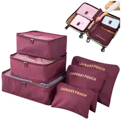 MINARI - Set Organizadores de Maleta Bolsas Impermeable para Viaje 6PCS GD 92B