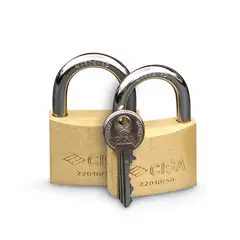 CISA - Candado Arco Latón Igualado 50 mm KA2