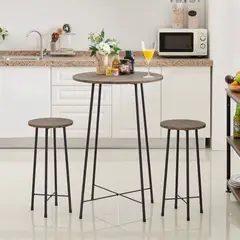 VENTITAS HOME - Mesa Bar + 2 Sillas Bosch Bellota