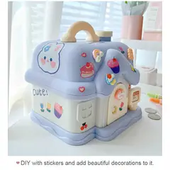 GENERICO - ALCANCIA KWAI MODELO CASITA CON STICKER EN 2D Y 3D