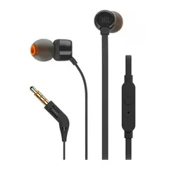 JBL - Tune 110 Audífono Original con Micrófono Pure Bass 3.5 mm - Negro