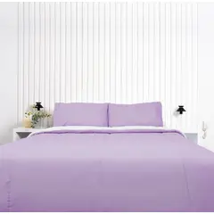 COBITEX HOME - Edredón 1.5 plazas lila con reversible de corderito cobitex 100% algodón.