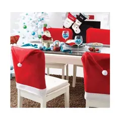 GENERICO - Fundas de Sillas para Navidad 6 UN. De Calidad
