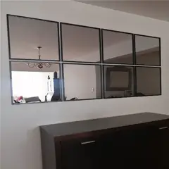 LUMINAR BRILLO & LUZ - Espejos decorativos estilo ventana marco negro