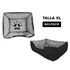 GENERICO - Cama para Perro Rectangular Negro Talla XL