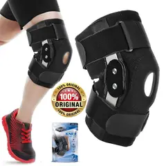 HOLGU - Rodillera con bisagras manga de compresión doble ajuste