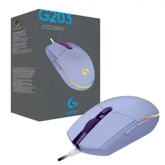 LOGITECH - Mouse G203 Lightsync Optical Rgb Lila