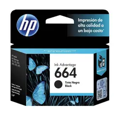 HP - Cartucho Original De Tinta 664 F6v29al Color Negro