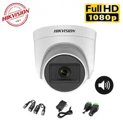 HIKVISION - Cámara Domo FULLHD AUDIO IR 20m con Accesorios