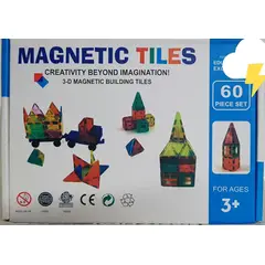 GENERICO - MAGNETIC TILES 60 PIEZAS MAGNÉTICAS
