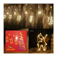 GENERICO - LUCES NAVIDEÑA ESTRELLA PAPA NOEL AMBAR 3 METROS