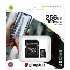 KINGSTON - Memoria MicroSD  Kingston 256gb - negro