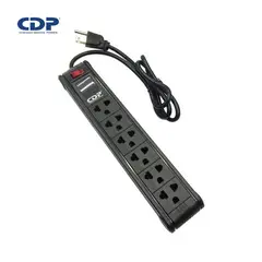 CDP - Supresor De Picos R-PS6 220V 6 Tomas Nema Universal Negro