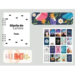 GENERICO - Diario de lectura - Reading Journal BLANCO NEGRO