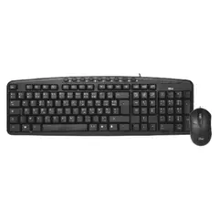 IBLUE - IBLUE 78873-BK Combo de Teclado Ultra Slim y Mouse Ergonómico - Negro