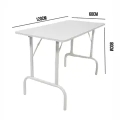 ATAHUALPA - Mesa Plegable ATAHUALPA 120x60- BLANCO
