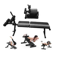 REAL FITNESS PERU - Banca Libre Ejercicios Plegable Multifuncional Press Abdominales