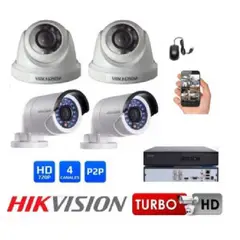HIKVISION - Kit 4 Cámaras Seguridad HD Combo Renovación