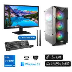 INTEL - PC Completa Ci7-13600 13va Gen 16GB Ram 512GB SSD 1TB HDD WIFI + Led 24