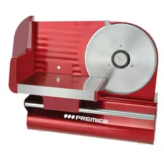 PREMIER - Rebanador de Embutidos 400 W Acero Rojo