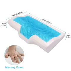 PERUMASSAGE - Almohada Cervical tipo Mariposa con Gel Memory Foam y Bambú