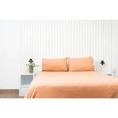 COBITEX HOME - Juego de sábanas Lisas Melón 1 plz Cobitex 100% algodón