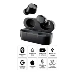 SKULLCANDY - Audifono Bluetooth Jib True Wireless 5.0 Negro
