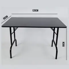 ATAHUALPA - Mesa Plegable 120x80- NEGRO