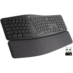 LOGITECH - Logitech K860 - Teclado Ergonómico Negro Inalámbrico USB y Bluetooth