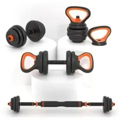 SPORT FITNESS - Pesas 20kg set convertible a barra y pesa rusa importado