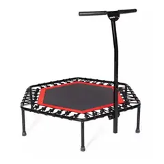 SPORT FITNESS - Trampolín Hexagonal saltarin con Agarre - Rojo