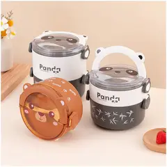 INSPIRA MARKET - Taper fiambrera portátil contenedor de alimentos osito 2 niveles