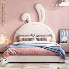 GENERICO - Cama Infantil Orejas Plaza y Media Blanco La Industria