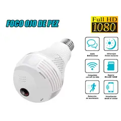 GENERICO - Cámara Seguridad Foco Ojo de Pez Inteligente Wifi