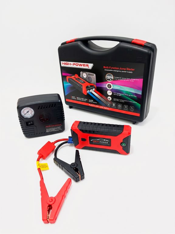 Arrancador de Bateria de Auto Portatil mas compresor