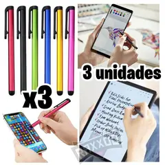 GENERICO - Kit 3 lapiz optico para celular lapicero tablet táctil smartphone