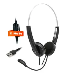 GENIUS - Audifono para Computadora USB HS-220U Negro - con microfono