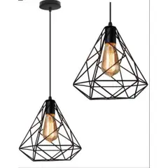CEMLIGHTING - Lampara diamante negro incluye foco