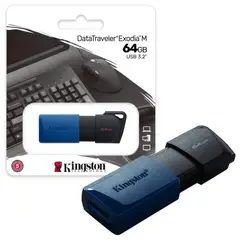 KINGSTON - Memoria USB Kingston 64gb Exodia M - Azul