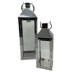 FLORIPA - Farol De Metal Set Con 2 Unidades Hl1029 FLORIPASTORE