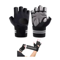 GENERICO - Guante Deportivo C Muñequera Transpirable Gym Talla M Negro