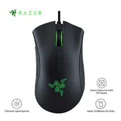 RAZER - Mouse Deathadder Essential Alambrico 6400 DPI Green Light