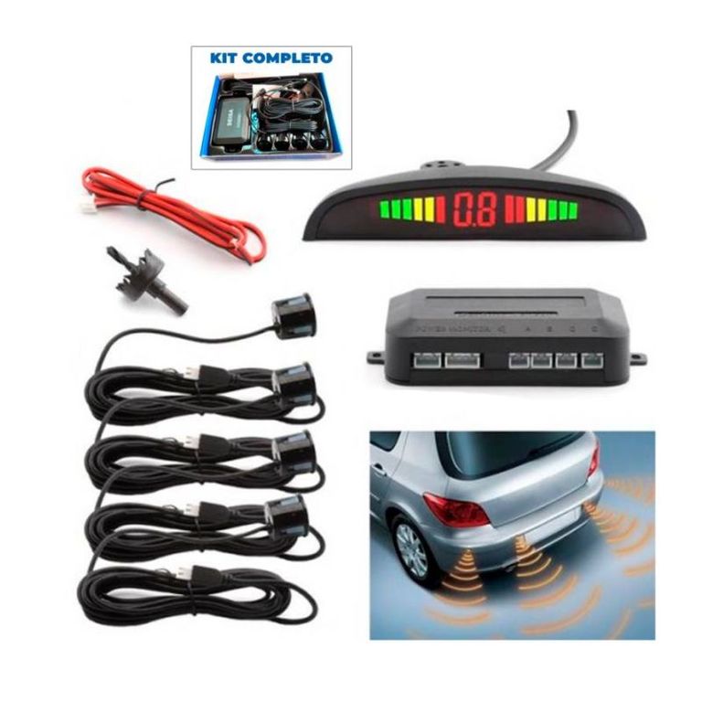 Sensor De Retroceso Reversa Parqueo Alarma Auto Carro
